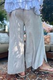 Frame Scoop Hem Pant Washed Stone
